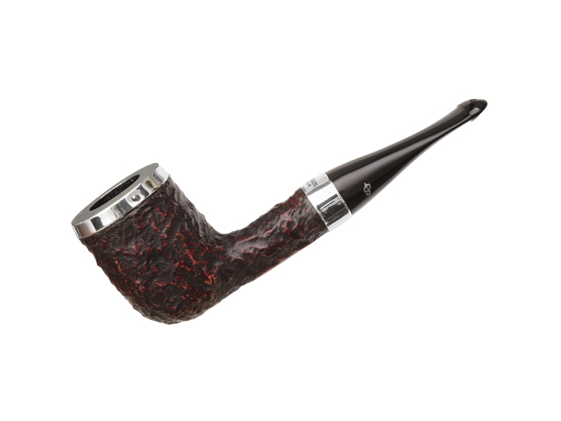 Peterson House Pipe House Pipe Rusticated Silver Cap Billiard P-Lip